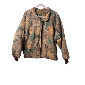 Vintage Texsport Vanish Realtree Camo Full Zip Jacket Bomber Men's XXL Hunting